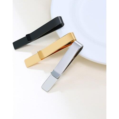 Mens Tie Clips for Wedding Anniversary Gifts Custom Engrave Stainless Steel Metal Regular Tie Bar Gifts Jewelry