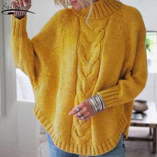 2021 Europe and America Fashion Plus Size Women Solid Color Twist Pullover Sweater Winter Clothes Thicken Knitted Jumper 11848