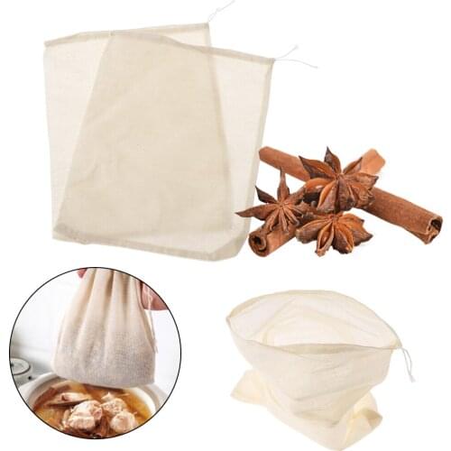 1/3/5Pcs Filter bag Reusable Cotton Food Filter Mesh Bag Nut Milk Bean Muslin Soup Filter Supplies 26cm*20cm