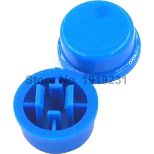 10PCS B3F Round Switch Cap Button Cap 12*12*7.3 Blue
