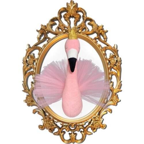 22021 ART HANGING INSTALL GAME HOUSE KIDS NURSEY KIDS ROOM DECORATION 3D ANIMAL HEADS SWAN WALL HANGING DECOR