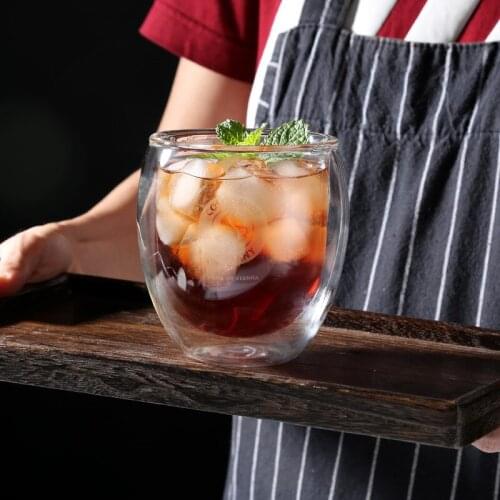 400ml Insulated Double Wall Glass Cup Drink Borosilicate Glass Coffee Mug Mason Jar Espresso Glass Canecas Drinking Glasses