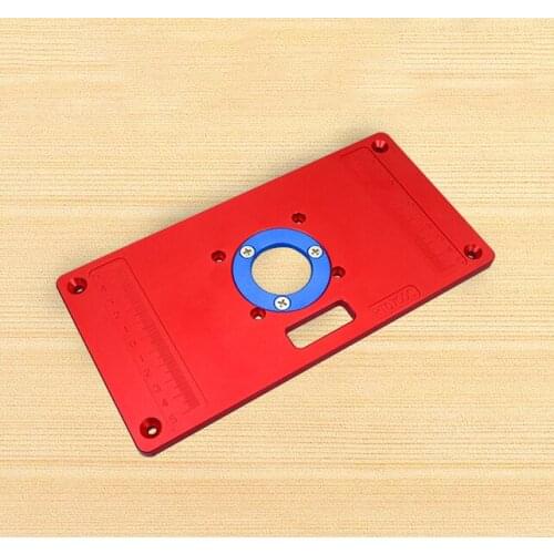 Aluminum Router Table Insert Plate w/ 2 Router Insert Rings For Woodworking Benches Router RT0700C red