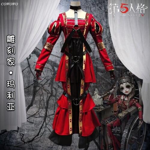 Anime! Identity V The Sculptor Maria Superintendent Game Suit Elegant Dress Uniform Cosplay Costume Halloween Outfit Women NEW