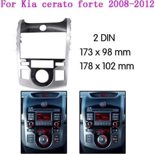 Double Din Car Dash Kit Radio Fascia Stereo Panel Plate DVD Installation Frame for KIA Cerato Koup Forte Auto Air