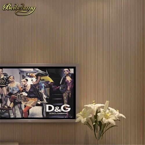 Beibehang papel de parede. Plain Vertical thin striped feature wallpaper roll Flocking embossed textured effect non-woven decor