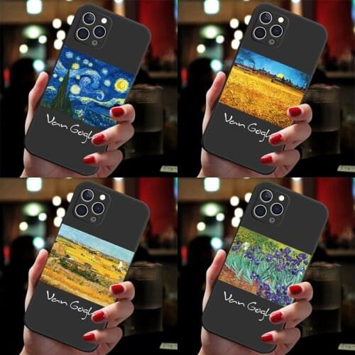 3D Relief Van Gogh Phone Case For Xiaomi Redmi K40 K30S K20 Pro Note 9s 9Pro 10Pro Max Cases Cover Capa Wave Protective Shell