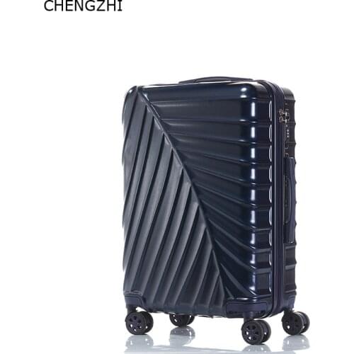 CHENGZHI 20"24inch PC new trolley suitcase spinner men women carry on rolling luggage koffer with wheels