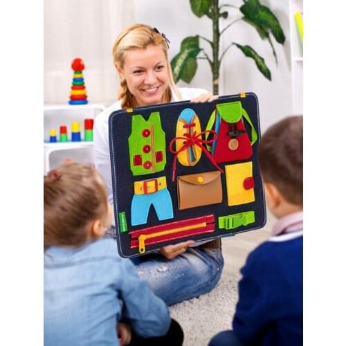 Montessori Toys Baby Dressing Learning Cloth Book Toys Educational Puzzle Life Skill Learning Board