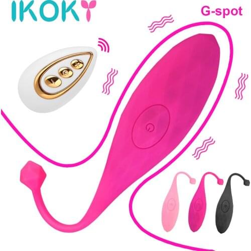 IKOKY Vibrating Egg Wireless Remote Control Silicone Adult Sex Toys Vagina G-spot Pussy Massager Women Vibrator 10 Mode