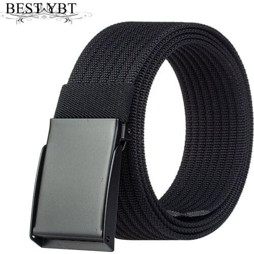 Best YBT Unisex belt high quality Nylon Alloy Automatic buckle Men belt outdoor sport cowboy Men and Women casual belt