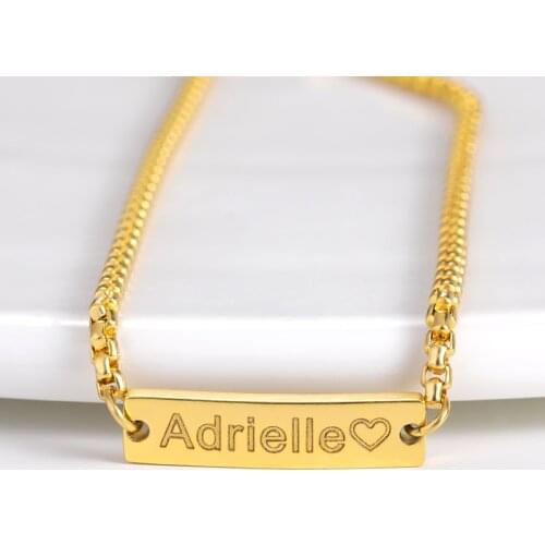 Fashion Custom Words Bar Chain Man Bracelet For Women Stainless Steel Adjustable Personalized Name Bangle On Hand Party Jewelry