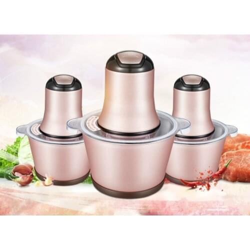 Meat Grinders 2.2l color steel grinder USES electric shredded stainless small minced garlic paste for commercial NEW