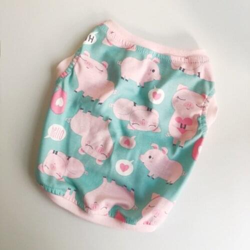 Pug Clothes Summer French Bulldog Clothing Vest Cartoon Pet Outfit Poodle Schnauzer Welsh Corgi Costume Dropship Dog Apparel