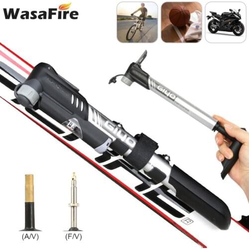 Portable Bike Pump120PSI High Pressure Mini Two-way Inflatable Road Bike MTB Inflator Bicycle Air Pumps for Presta & Schrader