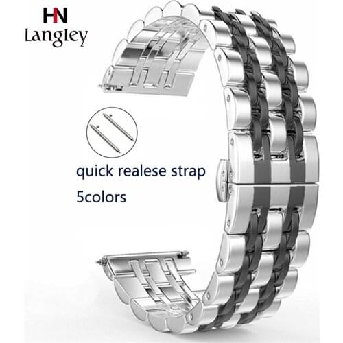 Stainless Steel Watchband for Samsung Galaxy Watch 42mm 46MM Replacement Wristband 20 22mm for Gear S2 S3 Classic/Frontier Strap