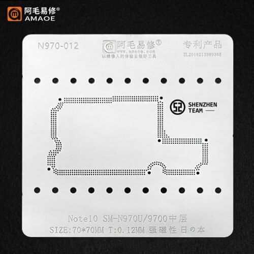 AMAOE Stencil N970-012 For Samsung Note10 SM-N970U 9700 Middle BGA Reballing Stencil Tin Planting Net Welding Template Soldering