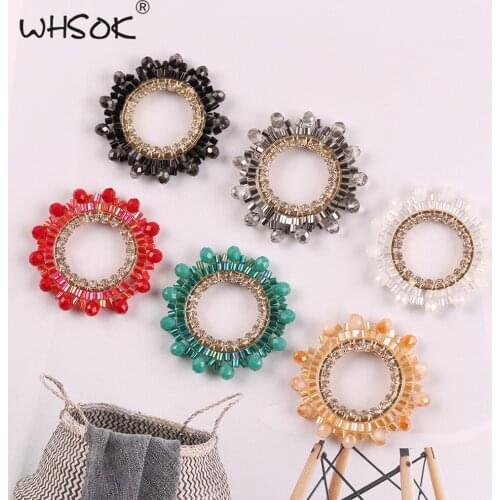 WHSOK 20Pcs 35MM Jewelry Accessories/Hand Made/DIY Making/Rhinestone Earrings Parts/Crystal Charms/Jewelry Findings & Components