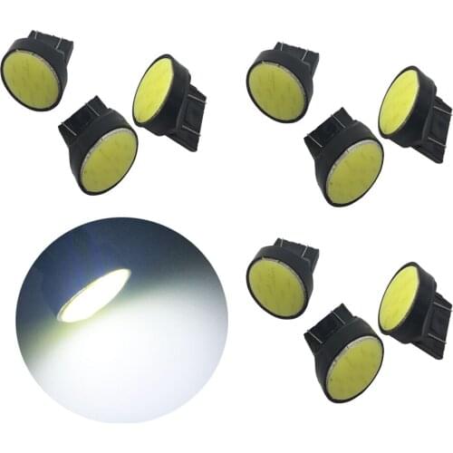 Yushuangyi 200Pcs Auto LED T20 7443 W21/5W COB White W3x16q 12V Car light Stop Brake Turn Tail signal lamp bulb