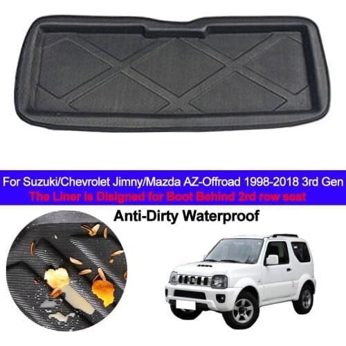 Car Rear Boot Cargo Liner Tray For Suzuki Chevrolet Jimny Mazda AZ-Offroad 1998 - 2018 Trunk Luggage Floor Mats Carpets Pad Rug