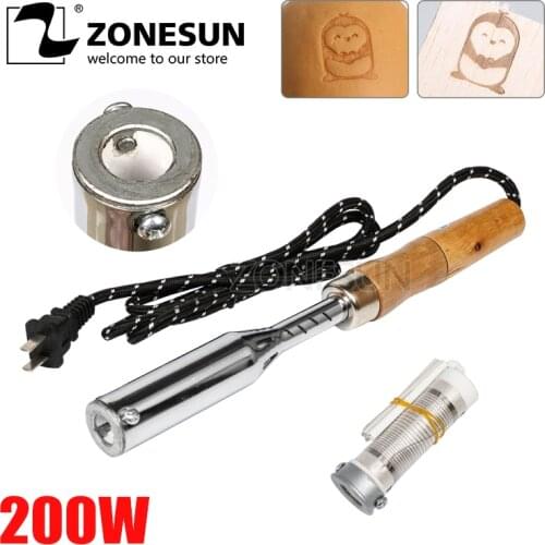 ZONESUN 150W Manual Stamping Machine,leather/cake branding machine,Wood marking,embossing machine,Electric soldering iron