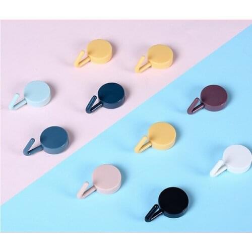 10 installed Nordic wind strong non-traced hook kitchen bathroom sticky hooks without punching wall hooks convenient cloak hooks