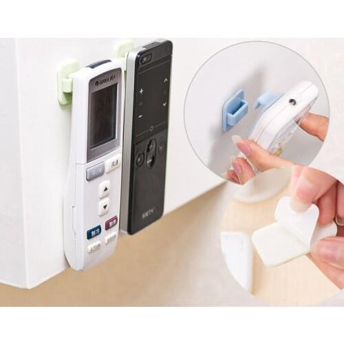 4Pcs/Set Plastic Hooks Sticky Hook Set Air Conditioner TV Remote Control Key Practical Wall Storage Strong Hanger Holder