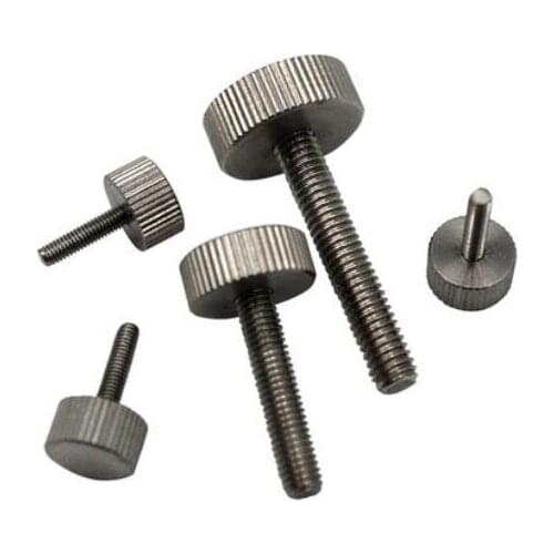 5pcs M3 M4 M5 thumb screws round head knurled bolts flat male machine screw machine stainless steel 6mm-50mm length