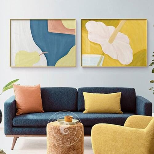 Abstract Flowers and Dessert Posters and Prints Modern Wall Pictures for Living Room Dining Room Resteraunt Nodic Pretty Decor