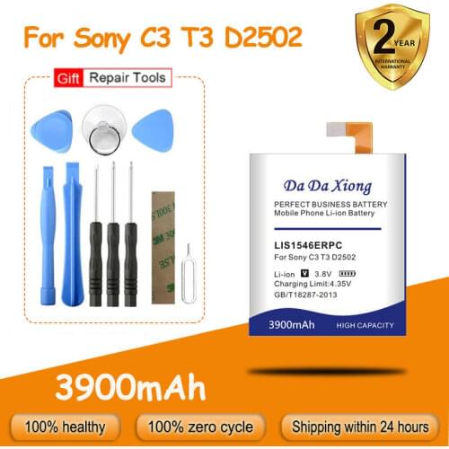 High capacity 3900mAh LIS1546ERPC Battery for Sony Xperia C3 T3 S55T S55U D2502 D2533 M50W D5103 Replacement battery+ free tools