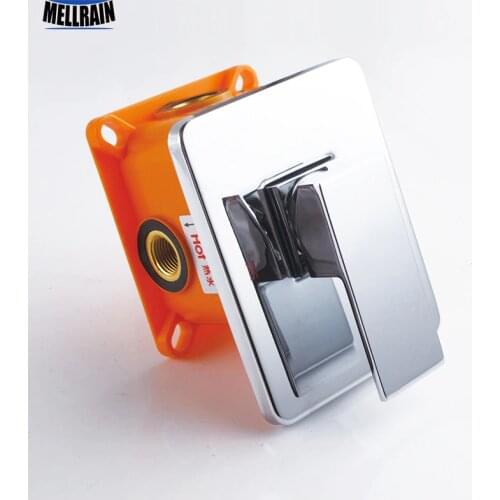 Free shipping bathroom shower faucet valve chrome plated wall mounted shower mixer quare and round with embedded boxs