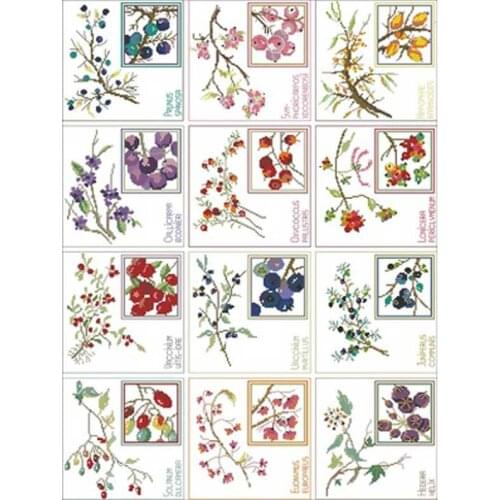 December flowers patterns Counted Cross Stitch 11CT 14CT DIY Chinese Cross Stitch Kits Embroidery Needlework Sets