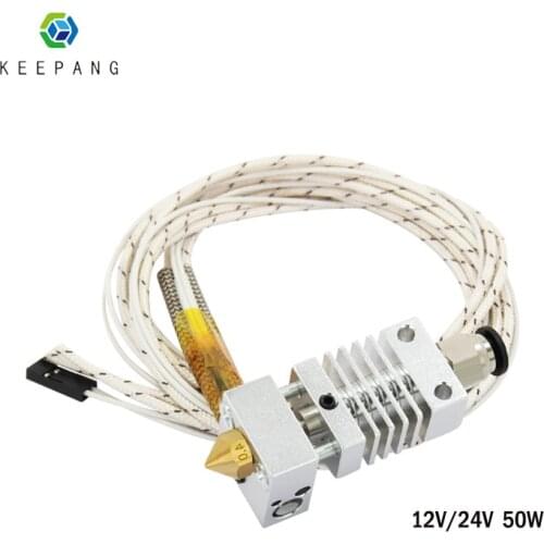 Cheap CR10 Hotend Bowden Extruder Remote Extrusion 12V 24V 40W 50W for CR10 All Metal Hotend Kit for 1.75mm Filament