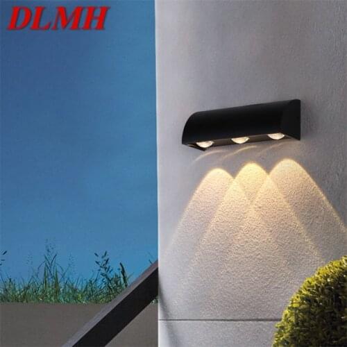 DLMH LED Outdoor Wall Lamp Aluminum Modern Patio Wall Lamp Waterproof Creative Decorative For Porch Corridor Aisle