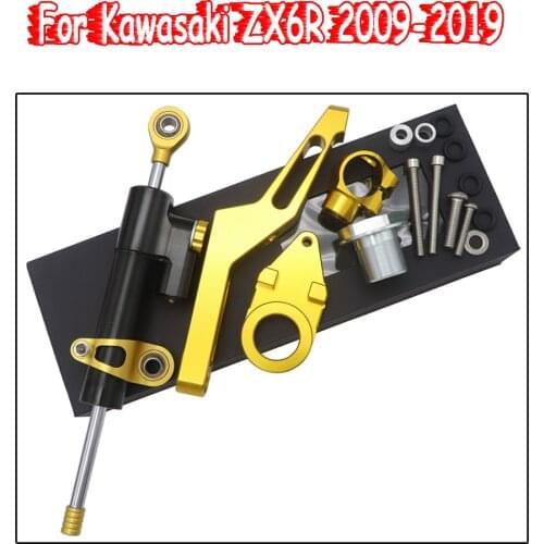 For Kawasaki ZX6R ZX 6R Moto Steer Support Motorcycle Adjustable Steering Stabilize Damper Bracket Mount kit