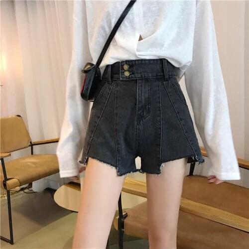 Denim Shorts For Women Summer Loose 2021 New Korean High Waist Fashion Wild Wide Leg Temperament Jeans Pantalones Cortos Mujer