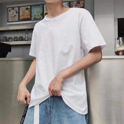 Summer Men Casual Short Half Sleeve O Neck Solid Color Soft Loose T-shirt Top