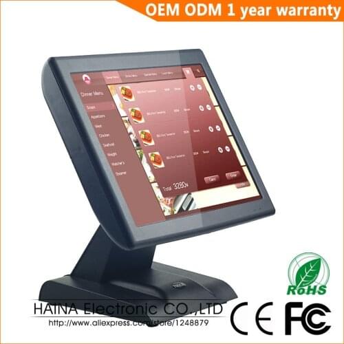 Haina Touch 15 inch Touch Screen POS System with Customer display Electronic Cash Register Machine for Supermarket Sale