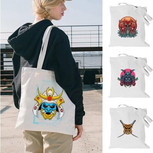 Women Canvas Shoulder Bags Funny Pattern Collapsible Handbag Casual Tote Literary Books Bag Shopping Bag for Girls