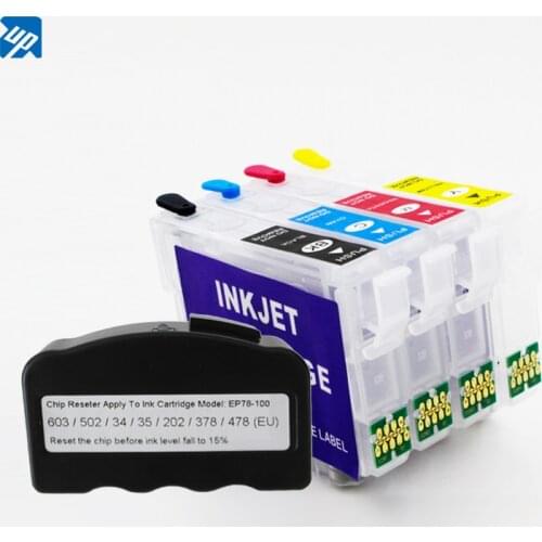 UP T02W1 502XL 502 Refillable ink cartridge For Epson Expression XP-5100 XP-5105 WF-2860DWF WF-2865 with chip and chip resetter