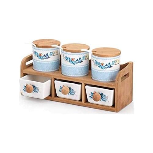 Korkmaz Natura 10 Piece Porcelain Blue Spice Set A683-01