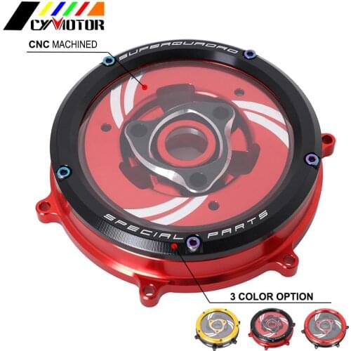 Motorcycle Racing Clutch Cover Spring Retainer Clear Cover CNC Engine Parts For Ducati 959 Panigale 1299 Panigale S R 2016-2019