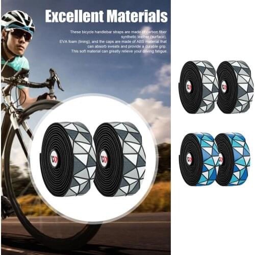 Cycling Non-Skid Handlebars Tape PU Leather Surface Bicycle Handlebar Straps Bike Bars Grips Tape Cycling Bicycle Handlebar Tape