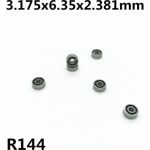 50Pcs R144 open SR144 3.175x6.35x2.381 mm Deep groove ball bearing Miniature bearing High quality
