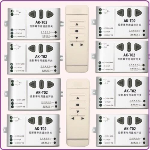 433MHZ AC 110V 220V 250V RF Projection Screen Digital Display Wireless Remote Control Receiving Controller Up Down Switch