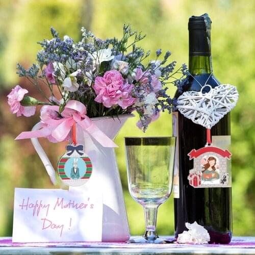 Sublimation Blank Pendant Heat Transfer Christmas Tree Hanging Ornament with Red Hanging Rope for Holiday Gifts DIY Crafts