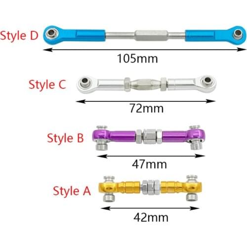 2pcs CNC Machined Aluminium Alloy Steering Rod RC Linkage Servo Rod Replacement accessory for HSP 94111 / 94188 RC Car upgrade