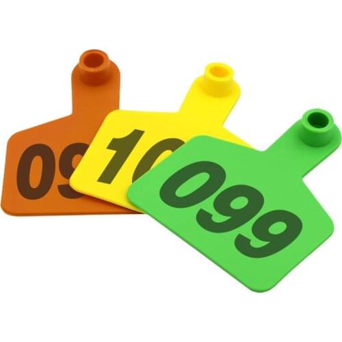 100 Pcs Farm Aniamls Cow Pig Ear Tag Signs With The Word Ear Laser Typing Copper Head Earrings Farm Animal Identification Car