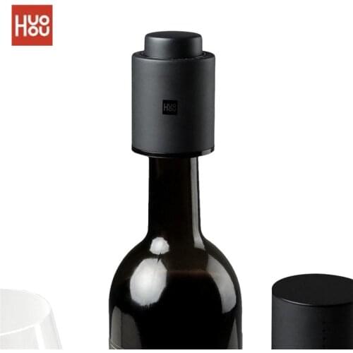 Huohou Vacuum Red Wine Bottle Cap Stopper Vacuum Sealer Wine Stopper Fresh Wine Keeper Champagne Cork Stopper Kitchen Bar