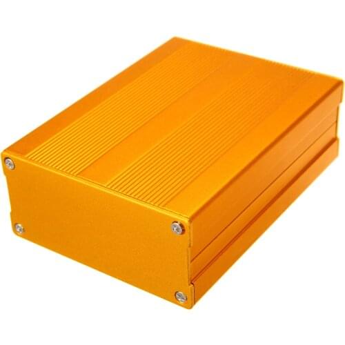 1pc Electronic Project Case Gold Aluminum Enclosure Amplifier Circuit Board Box With Corrosion Resistant 100x76x35mm